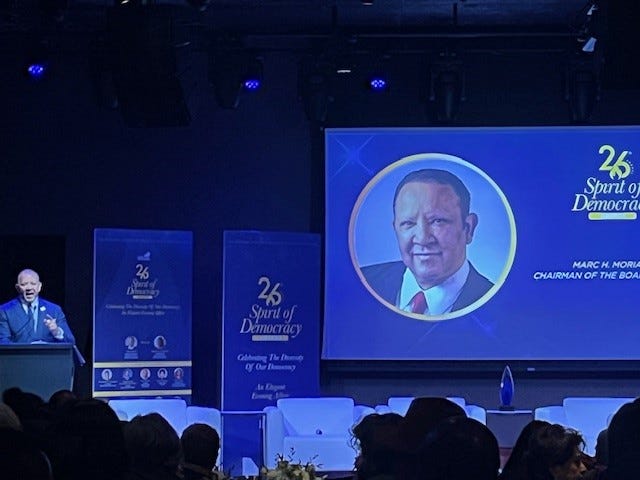 Marc Morial, president of the National Urban League, spoke at an awards dinner Dec. 12 hosted by the National Coalition on Black Civic Participation in Washington, D.C. He urged attendees to put banned books under the Christmas tree.