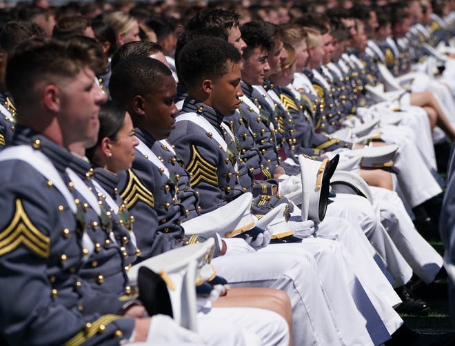 Scenes from the 2023 Graduation and Commissioning Ceremony at Michie Stadium on the campus of U.S. Military Academy at West Point on Saturday, May 27, 2023. ORG XMIT: jm052723 (Via OlyDrop)