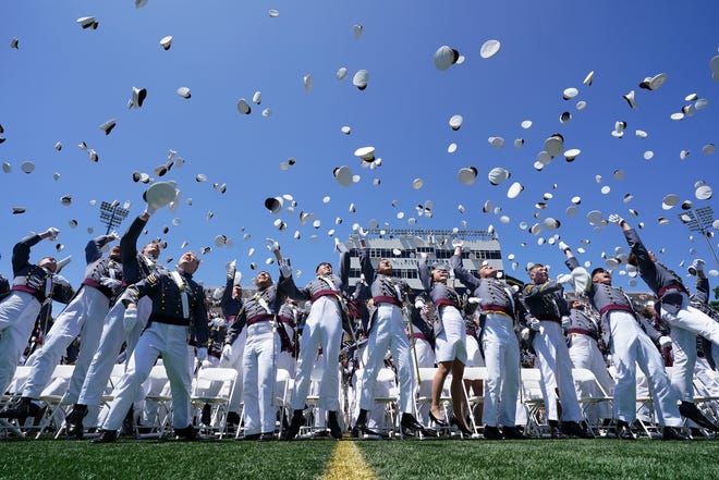 Scenes from the 2023 Graduation and Commissioning Ceremony at Michie Stadium on the campus of U.S. Military Academy at West Point on Saturday, May 27, 2023. ORG XMIT: jm052723 (Via OlyDrop)