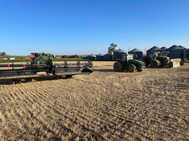 Cody Johannes' family grows a few hundred acres of alfalfa on their farm in Worden, Montana.