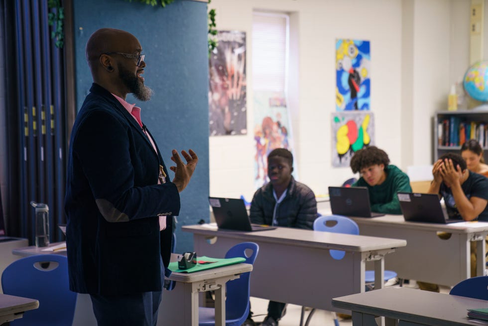 AP African American Studies teacher Sean Miller helps students at his Lorton, Virginia, school make connections between the past and present.